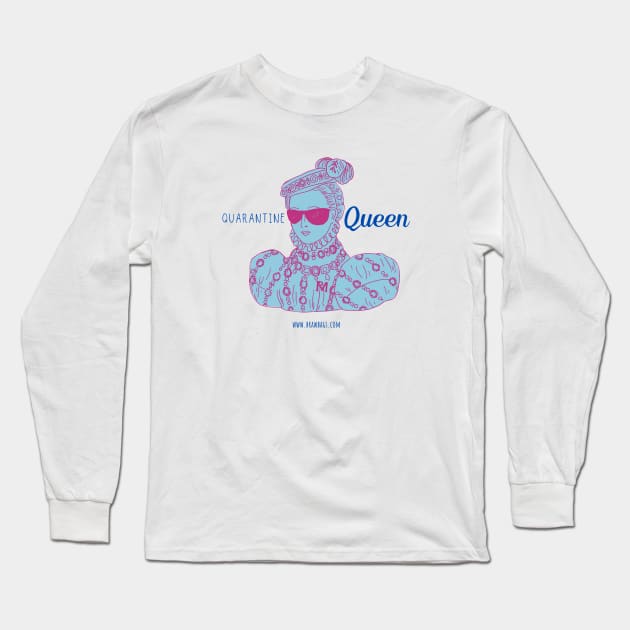 Quarantine Queen Long Sleeve T-Shirt by BrawBags